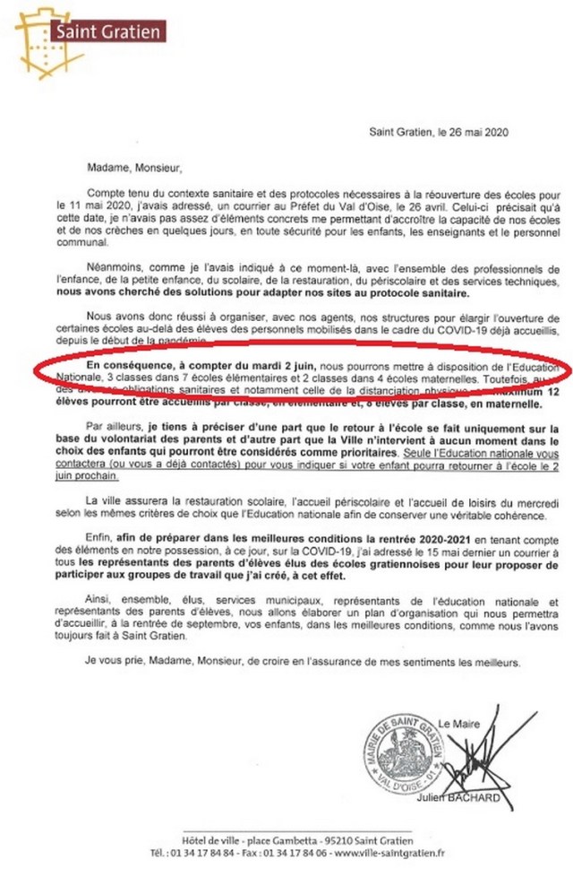 lettre maire mai 2020 bis